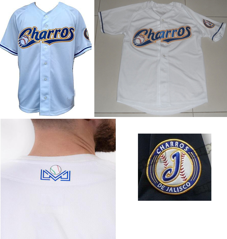 El Siglo Charros de Jalisco Baseball Authentic White Jersey New Made Oficial->denver broncos->NFL Jersey